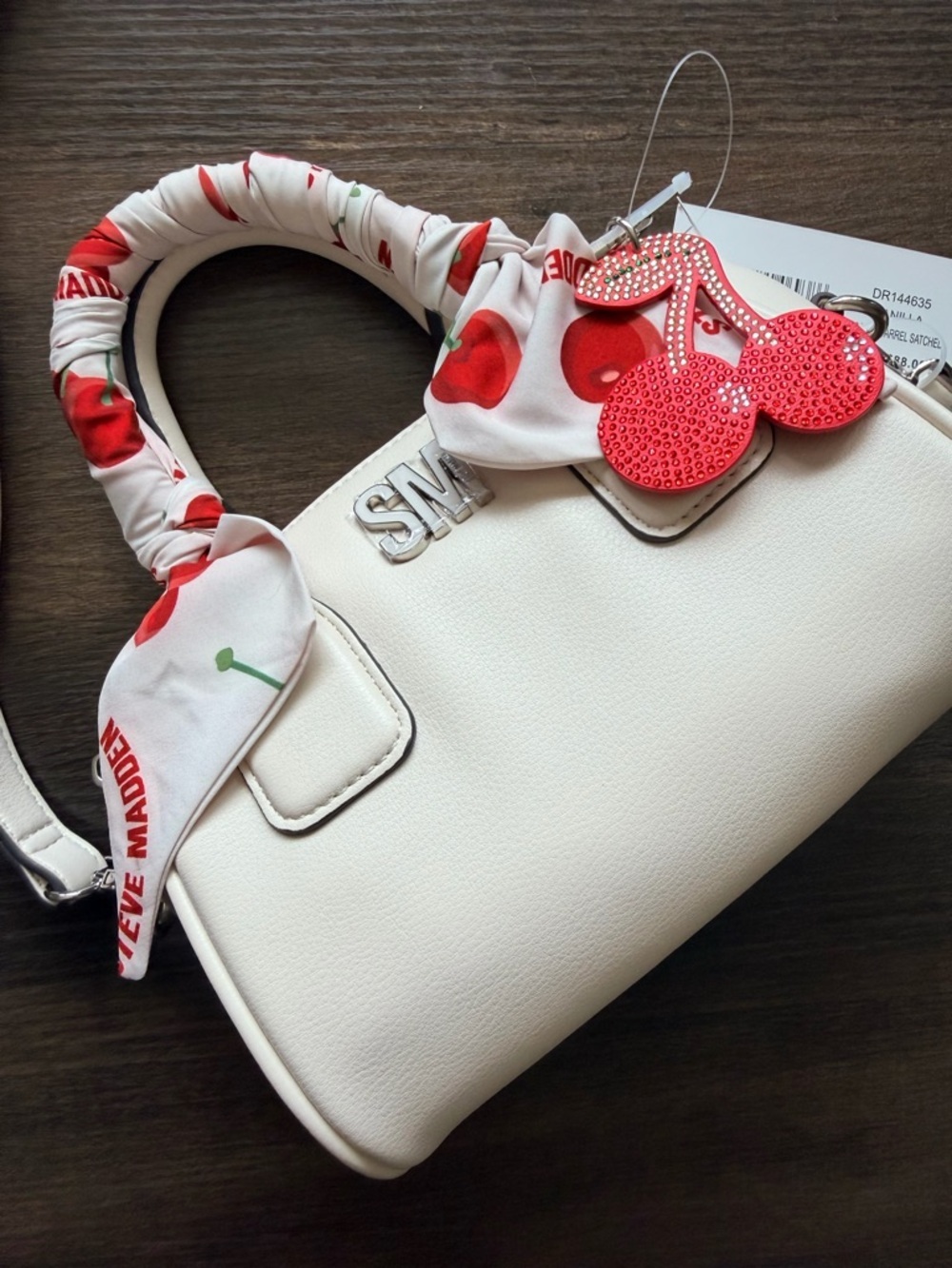 Steve Madden Vanilla Cherry Accent Satchel/Crossbody ✨Rare✨ - Picture 2 of 11